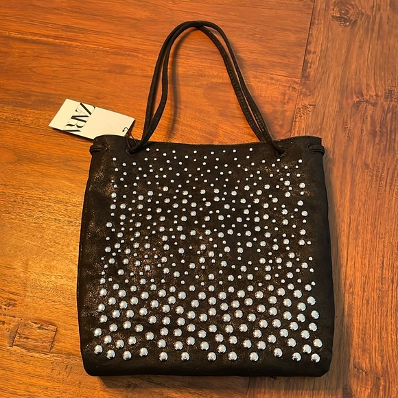 Zara Studded Tote Bag - Picture 1 of 5